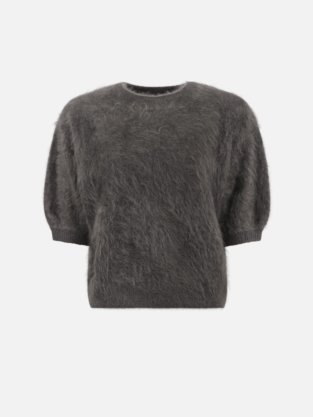 Lisa Yang – Kurzarm-Pullover Juniper aus Kaschmir für Damen Dunkelgrau - Dark Grey