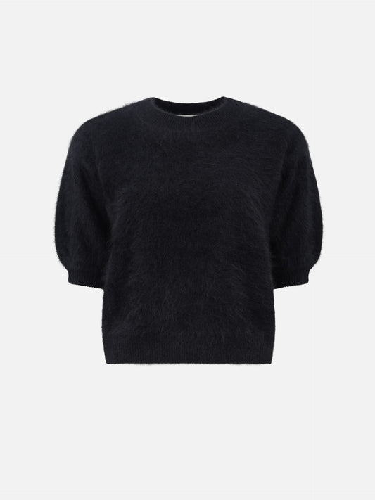 Lisa Yang – Kurzarm-Pullover Juniper aus Kaschmir für Damen Schwarz - Black