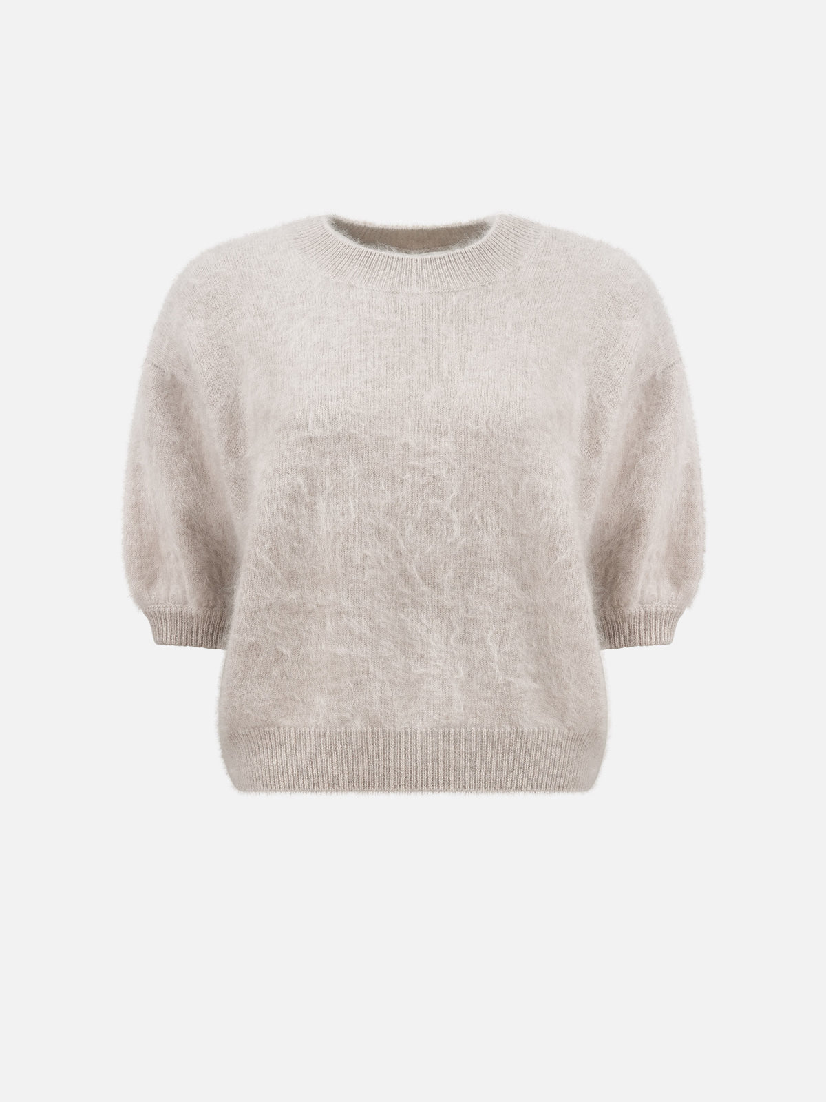 Lisa Yang – Kurzarm-Pullover Juniper aus Kaschmir für Damen Sand Beige