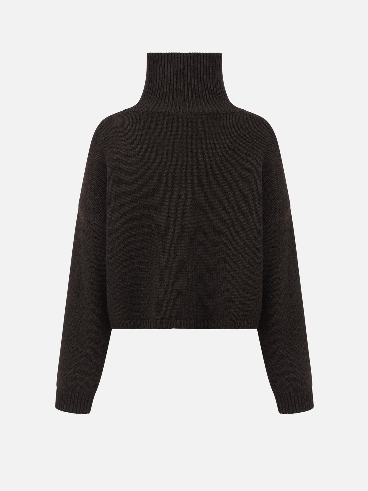 Lisa Yang – Kaschmir-Pullover Zerlina mit Stehkragen für Damen Dunkelbraun - Dark Brown