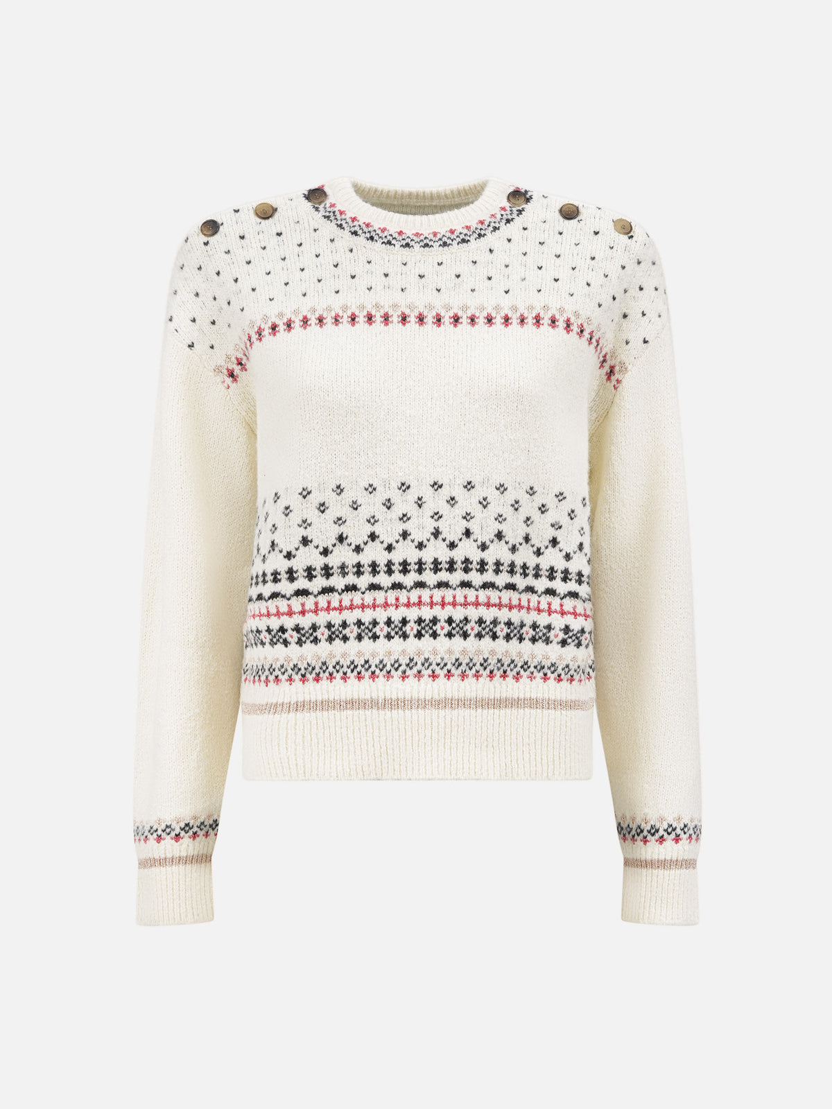 Marant etoile Jacquard-Pullover Zury für Damen Ecru