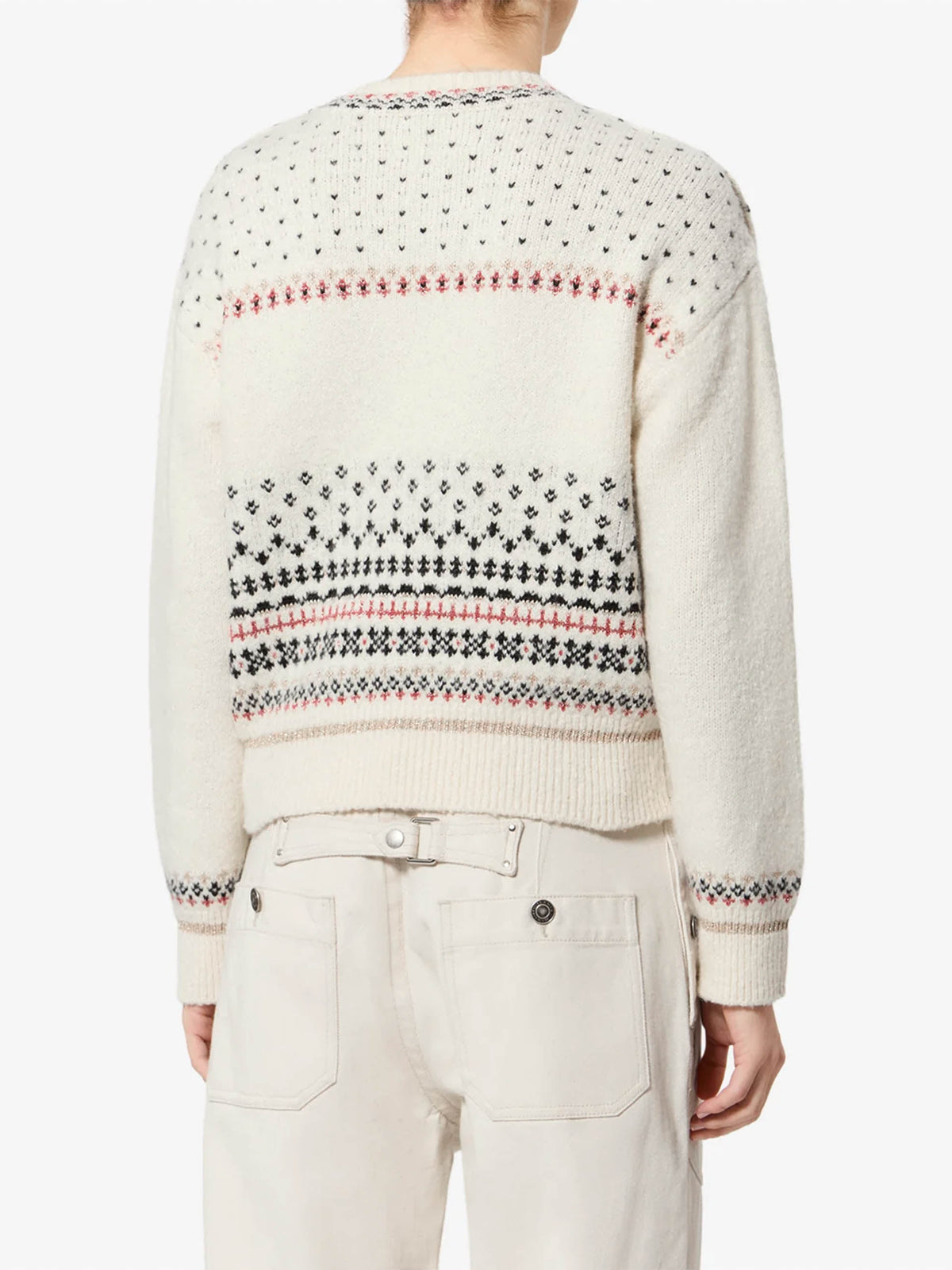Marant etoile Jacquard-Pullover Zury für Damen Ecru