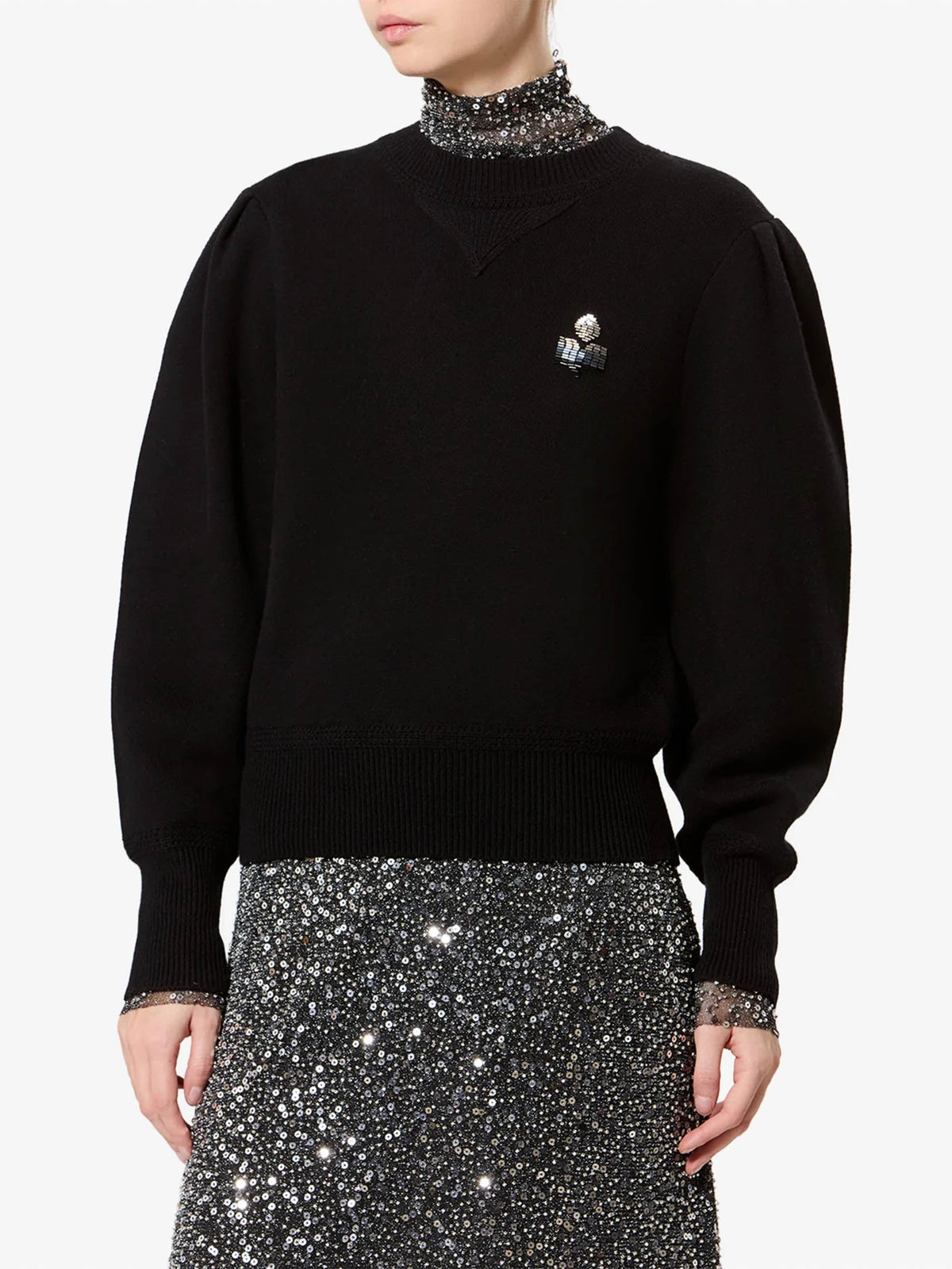 Marant etoile Pullover Kelaya mit Perlenbesatz für Damen Schwarz
