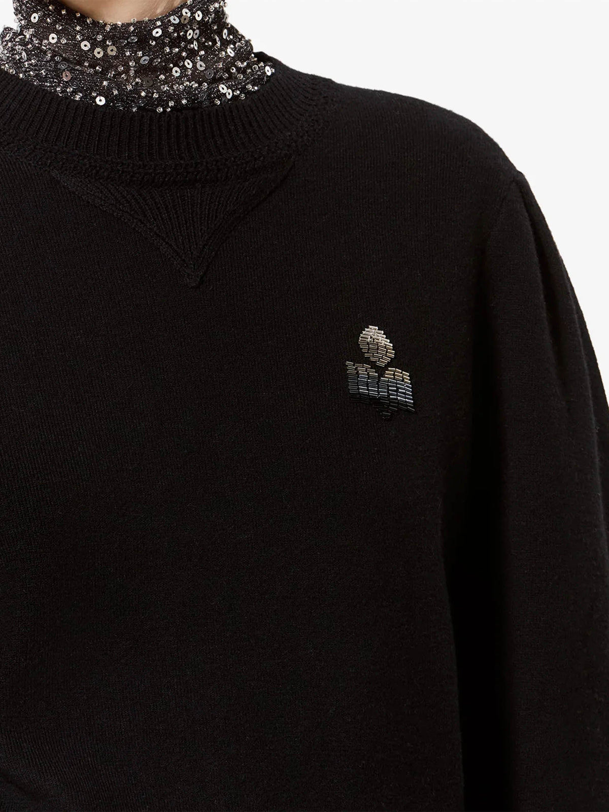 Marant etoile Pullover Kelaya mit Perlenbesatz für Damen Schwarz