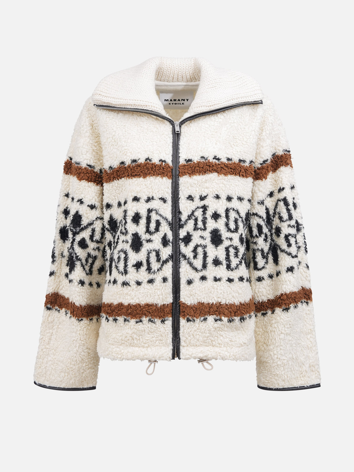 Marant etoile Jacke Lijka mit Jacquardmuster für Damen Ecru