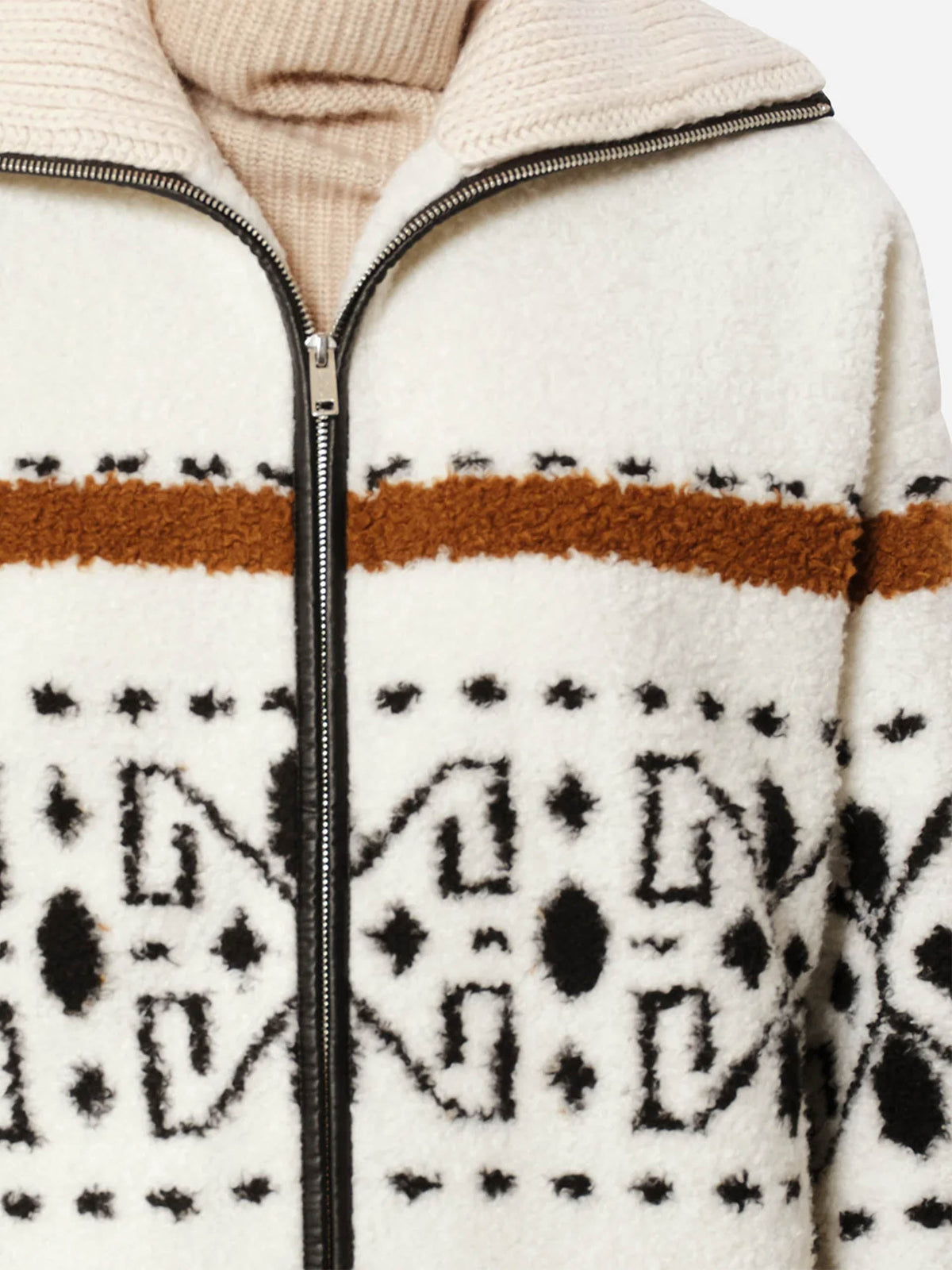 Marant etoile Jacke Lijka mit Jacquardmuster für Damen Ecru