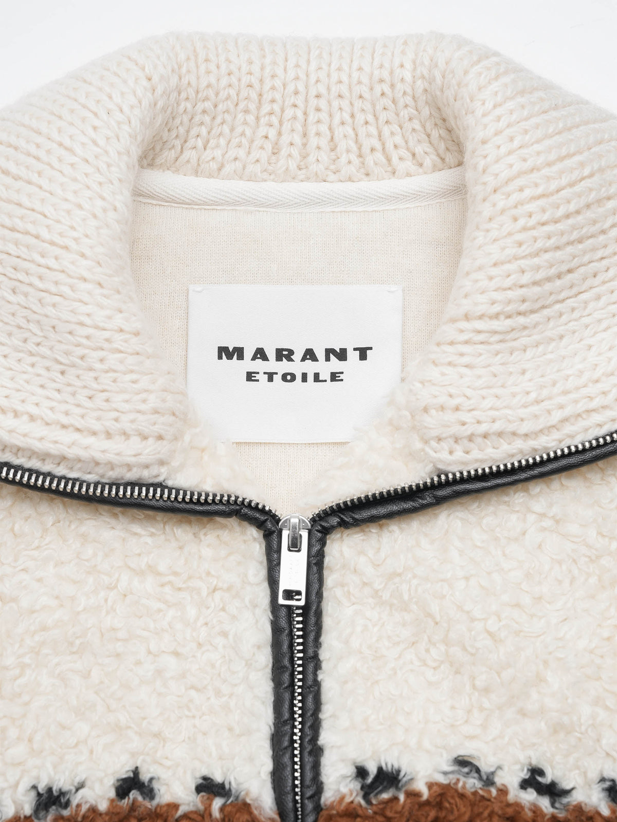 Marant etoile Jacke Lijka mit Jacquardmuster für Damen Ecru