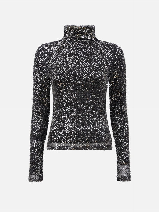 Marant etoile Top Lou mit Pailletten für Damen Schwarz