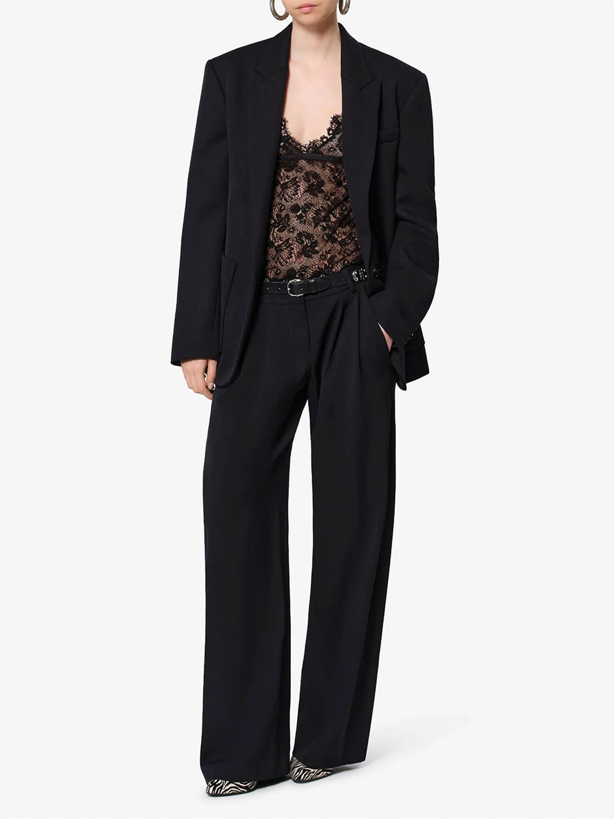 Isabel marant Hose Lyda mit Bundfalten für Damen Schwarz