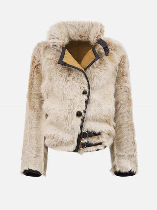 Isabel marant Wendbare Shearling-Jacke Roama für Damen Hellbeige