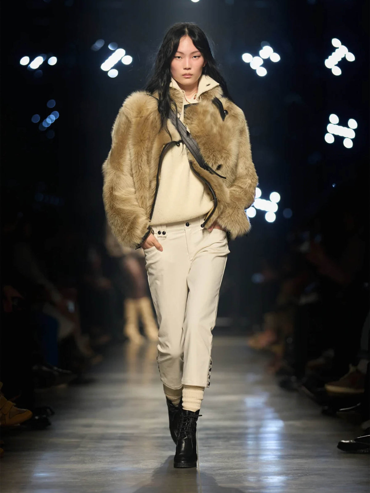 Isabel marant Wendbare Shearling-Jacke Roama für Damen Hellbeige