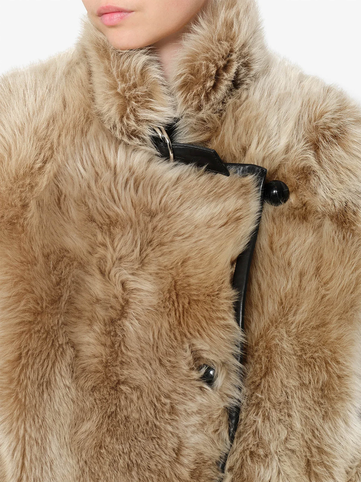 Isabel marant Wendbare Shearling-Jacke Roama für Damen Hellbeige