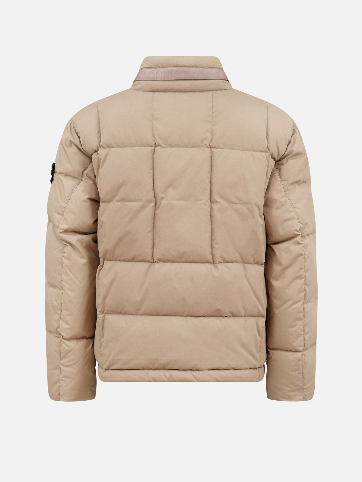 Stone island Daunenjacke mit Logo-Patch für Herren Beige