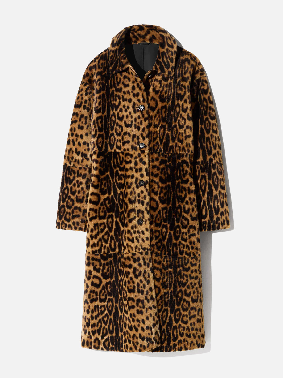 Nili lotan Shearling-Mantel Davelle für Damen Leopard