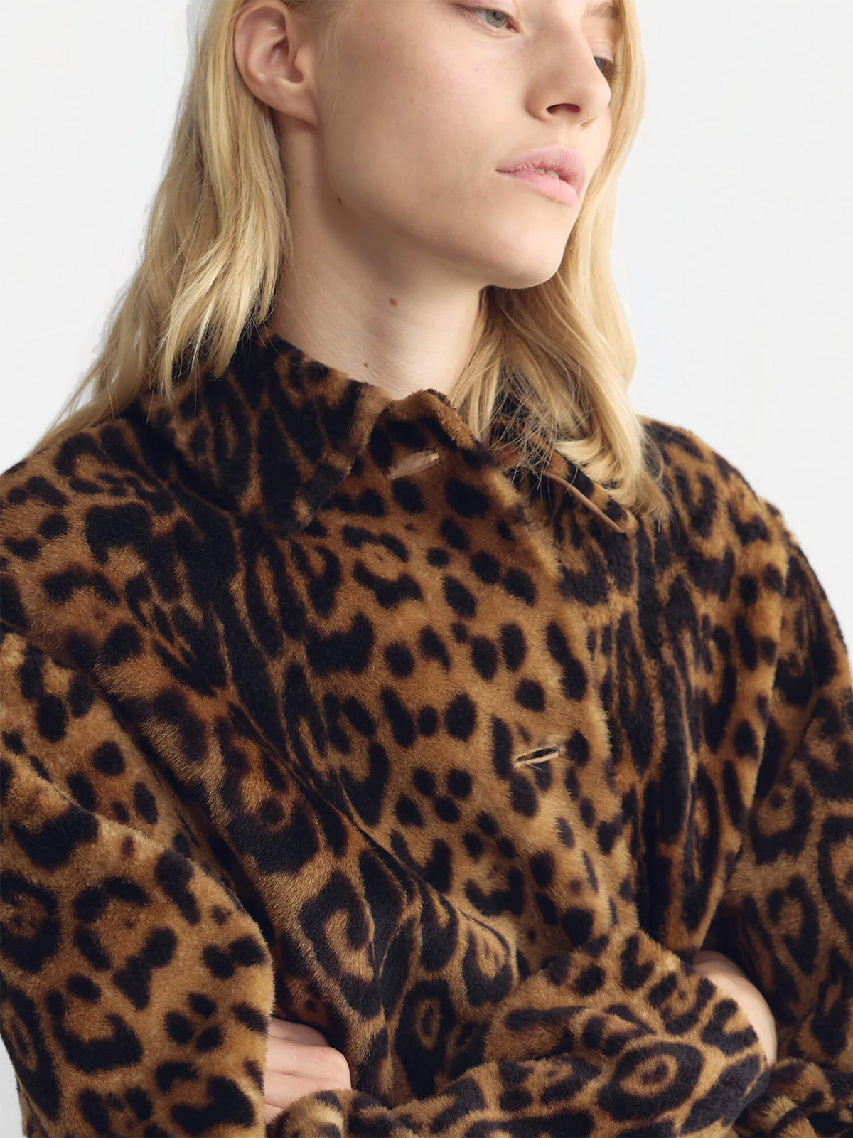 Nili lotan Shearling-Mantel Davelle für Damen Leopard
