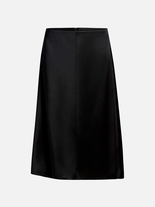 Khaite Midi-Rock Nania aus Satin für Damen Schwarz