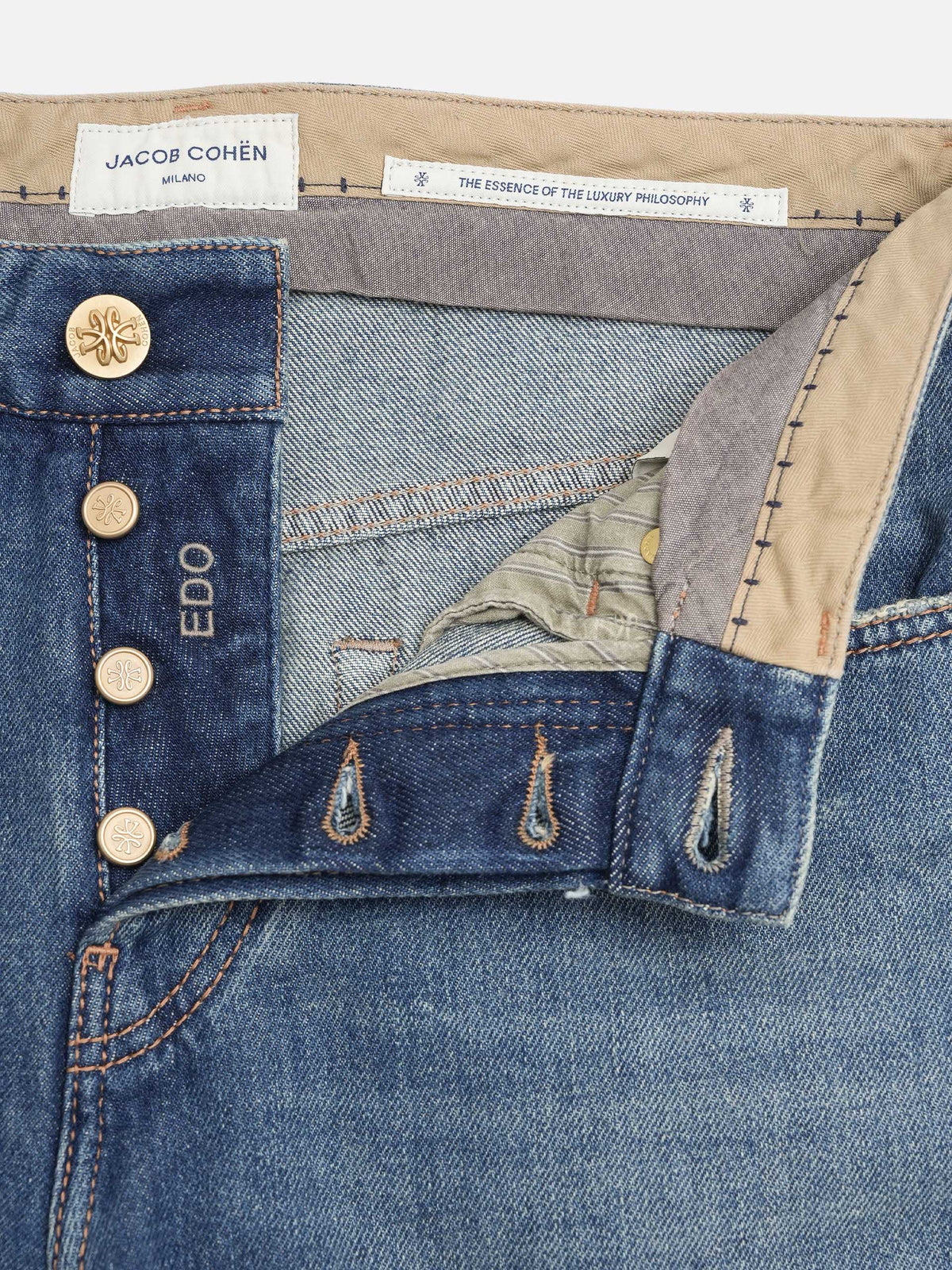 Jacob cohen Straight Jeans Edo Vintage für Herren Mittelblau