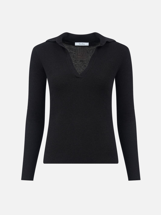 Max mara Polopullover aus Kaschmir für Damen Schwarz