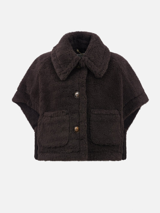 Max mara Teddy-Cape aus Alpaka-Woll-Mix für Damen Dunkelbraun