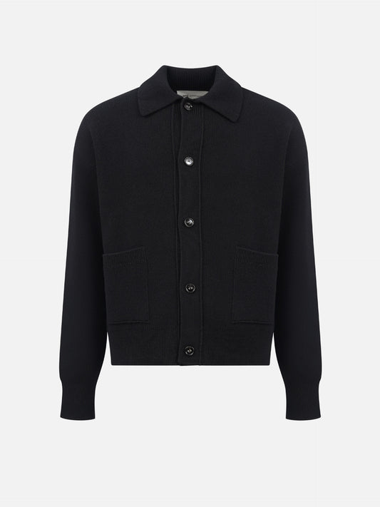Cardigan aus Wolle mit Hemdkragen für Herren