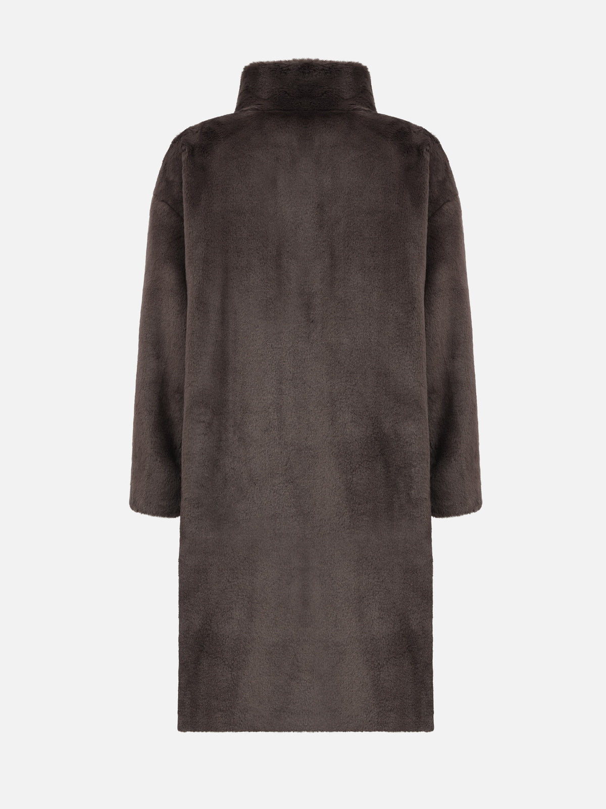 Herno Mantel aus Kunstpelz für Damen Dunkelbraun