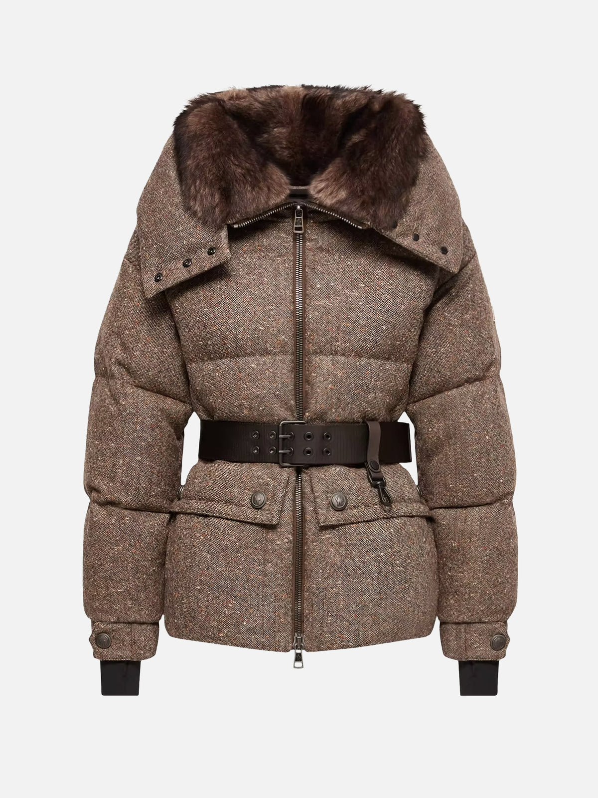 Moncler grenoble Daunenjacke Gelise mit Shearling für Damen Braun