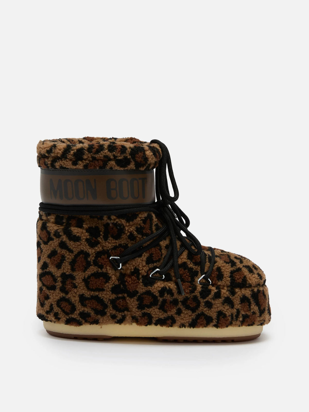 Moon boot Stiefel Icon Low Fleece Leopard für Damen Cognac/Leopard
