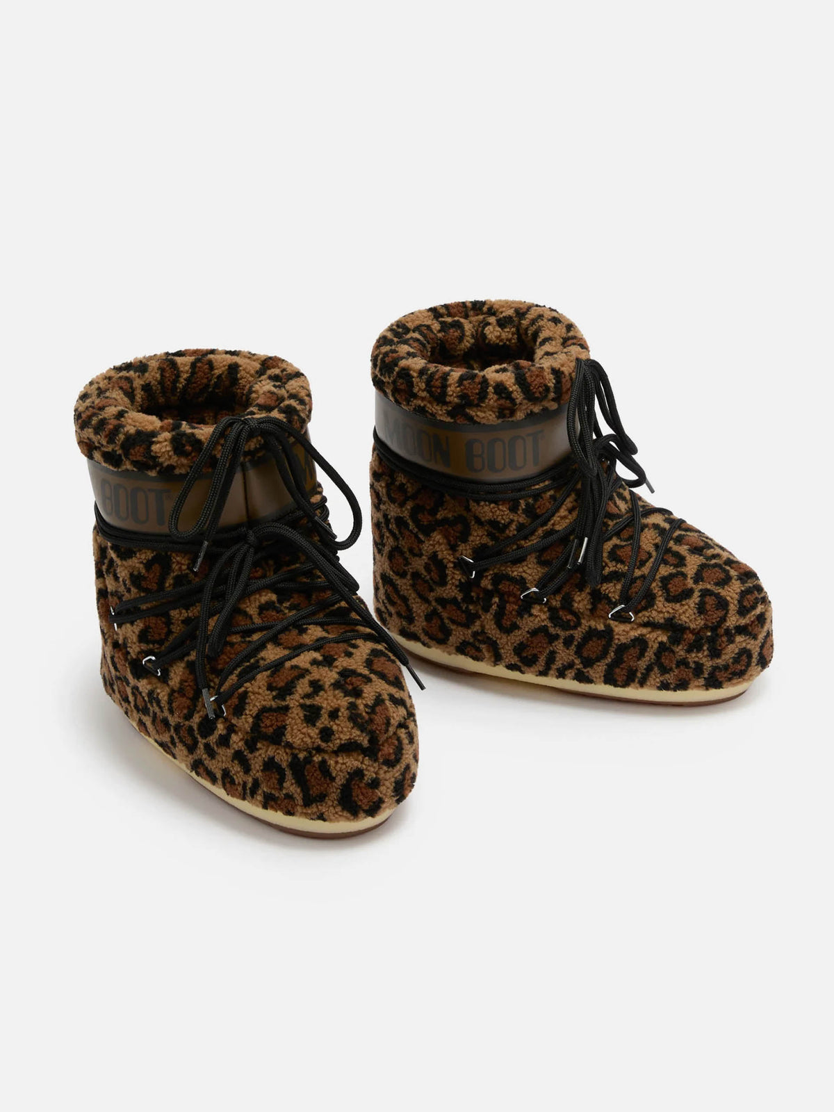 Moon boot Stiefel Icon Low Fleece Leopard für Damen Cognac/Leopard