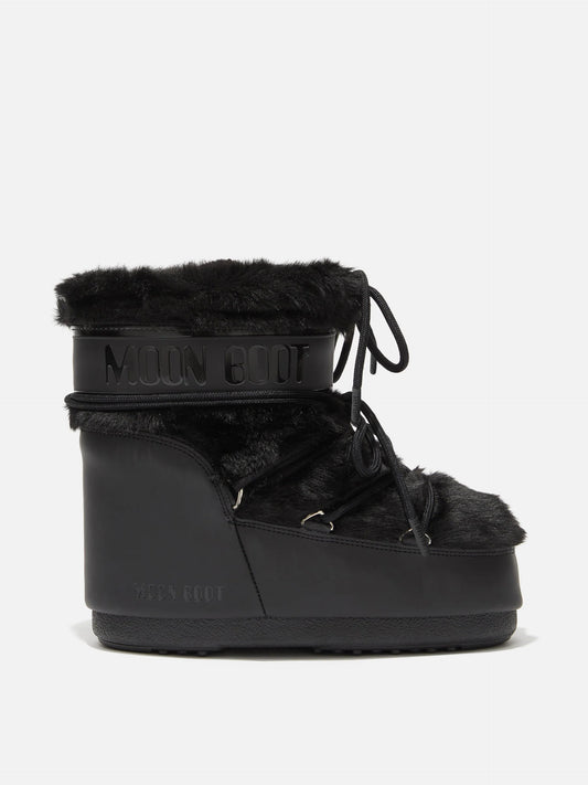 Moon boot Kunstfell-Stiefel Icon Low Faux-Fur für Damen Schwarz