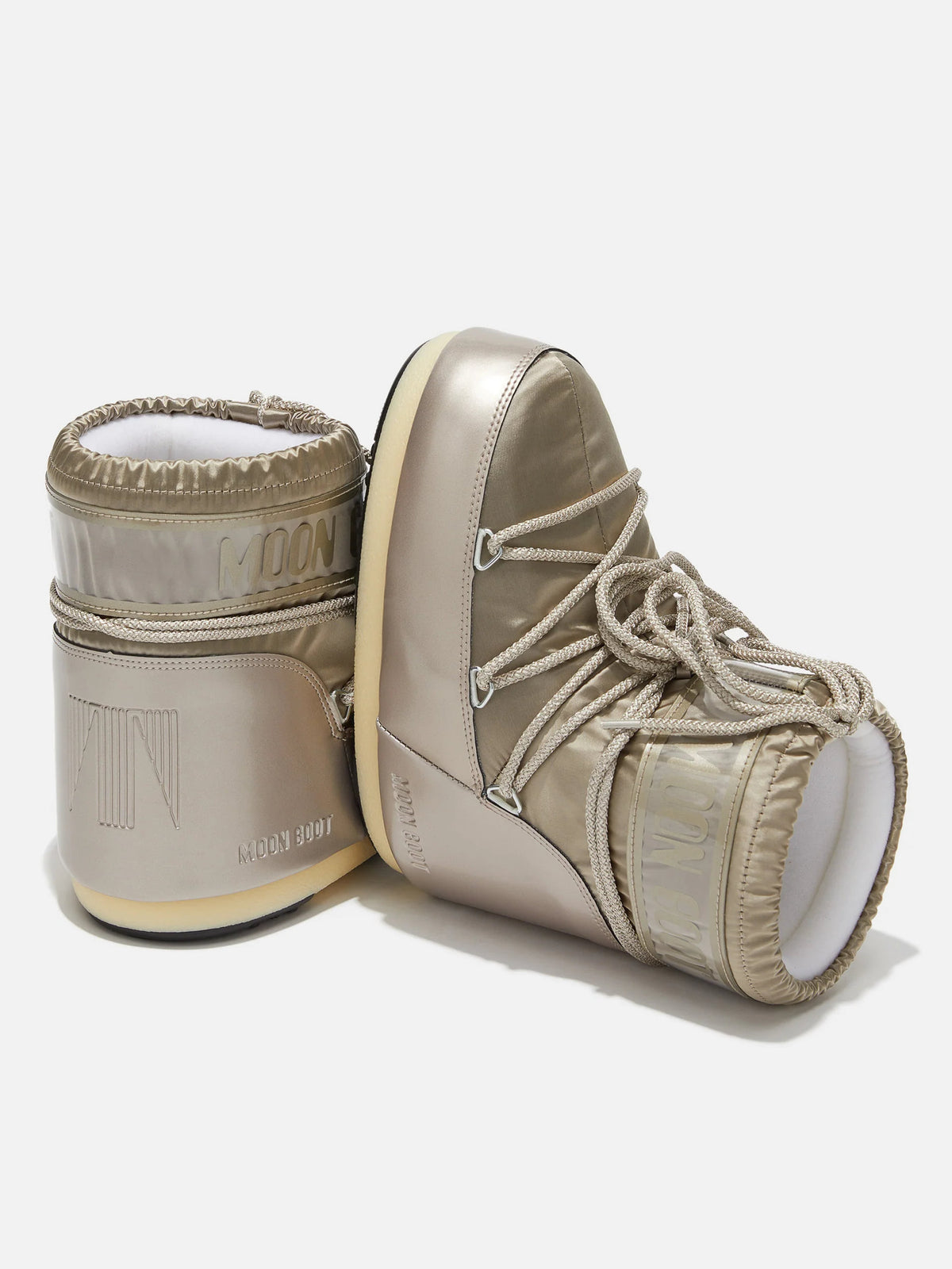 Moon Boot – Stiefel Icon Low Glance Satin für Damen Platin-Gold - Platinum Gold