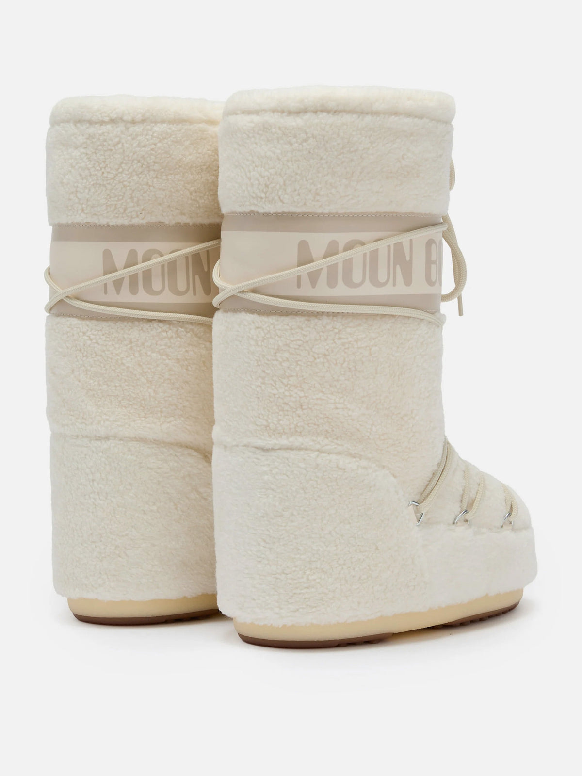 Moon boot Stiefel Icon aus Fleece für Damen Cremeweiß