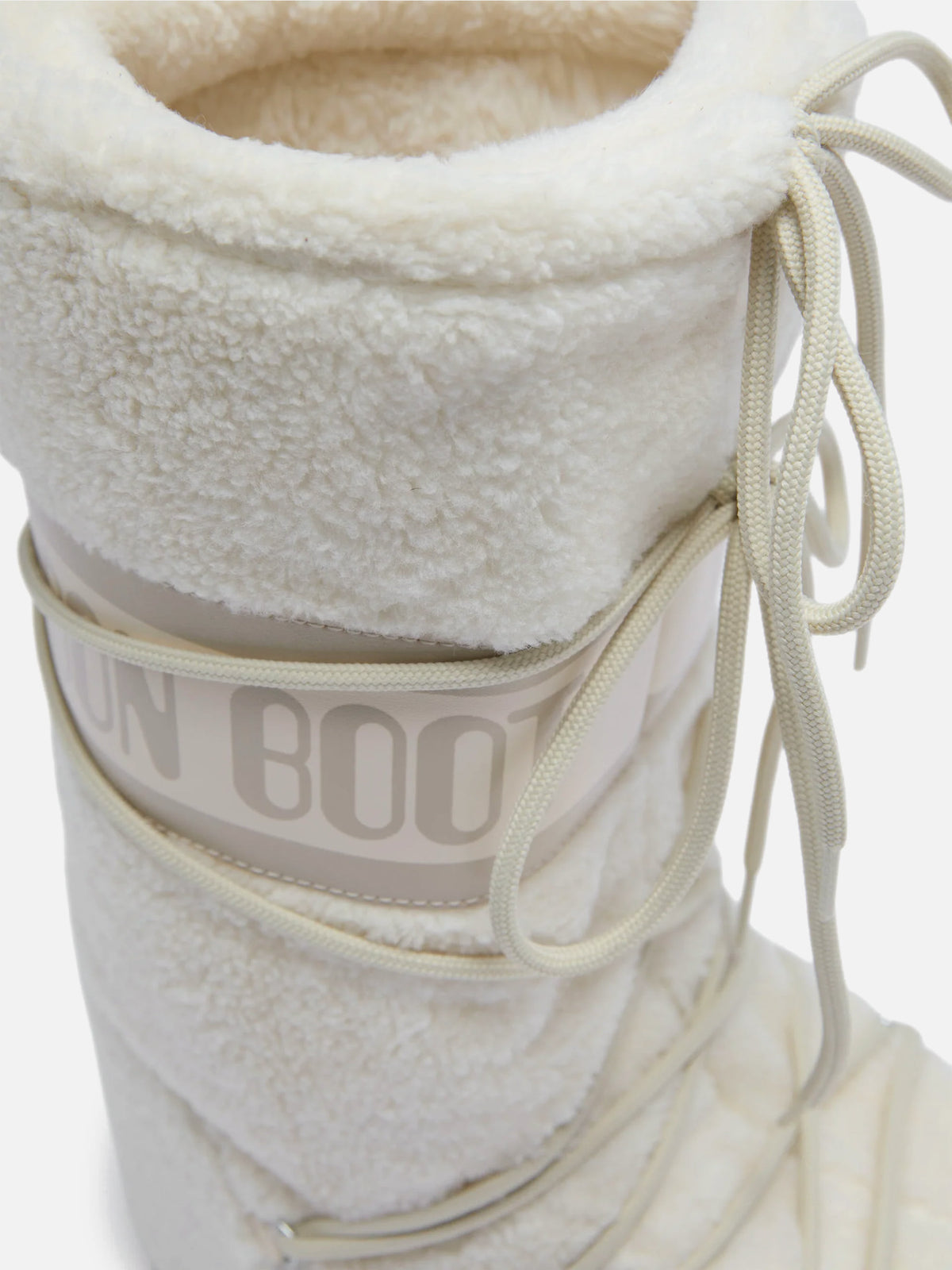 Moon boot Stiefel Icon aus Fleece für Damen Cremeweiß