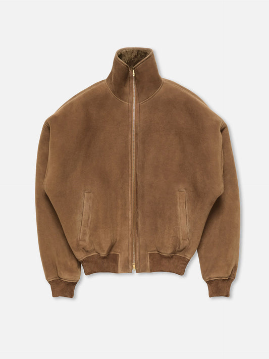 Acne studios Shearling-Bomberjacke für Damen Braun
