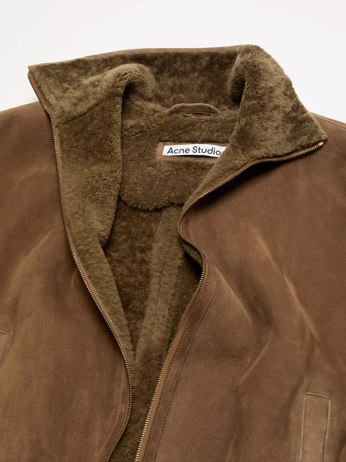 Acne studios Shearling-Bomberjacke für Damen Braun