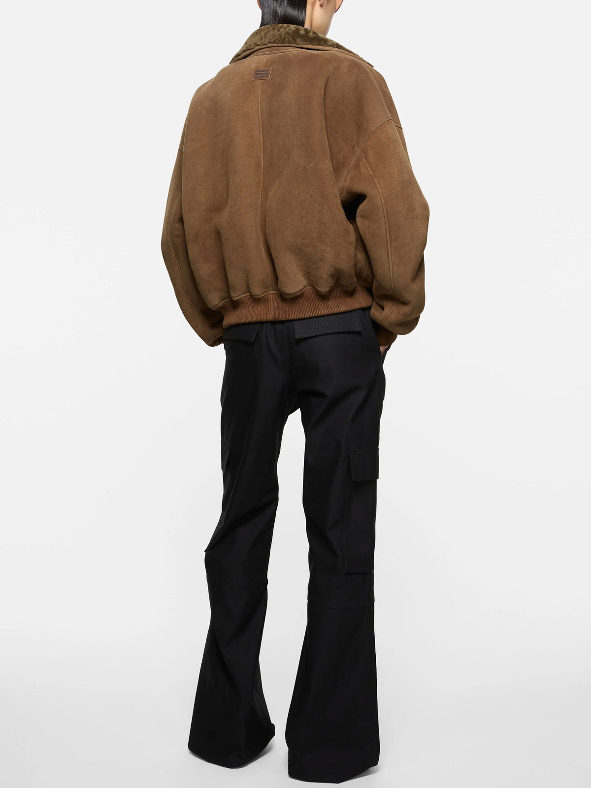 Acne studios Shearling-Bomberjacke für Damen Braun