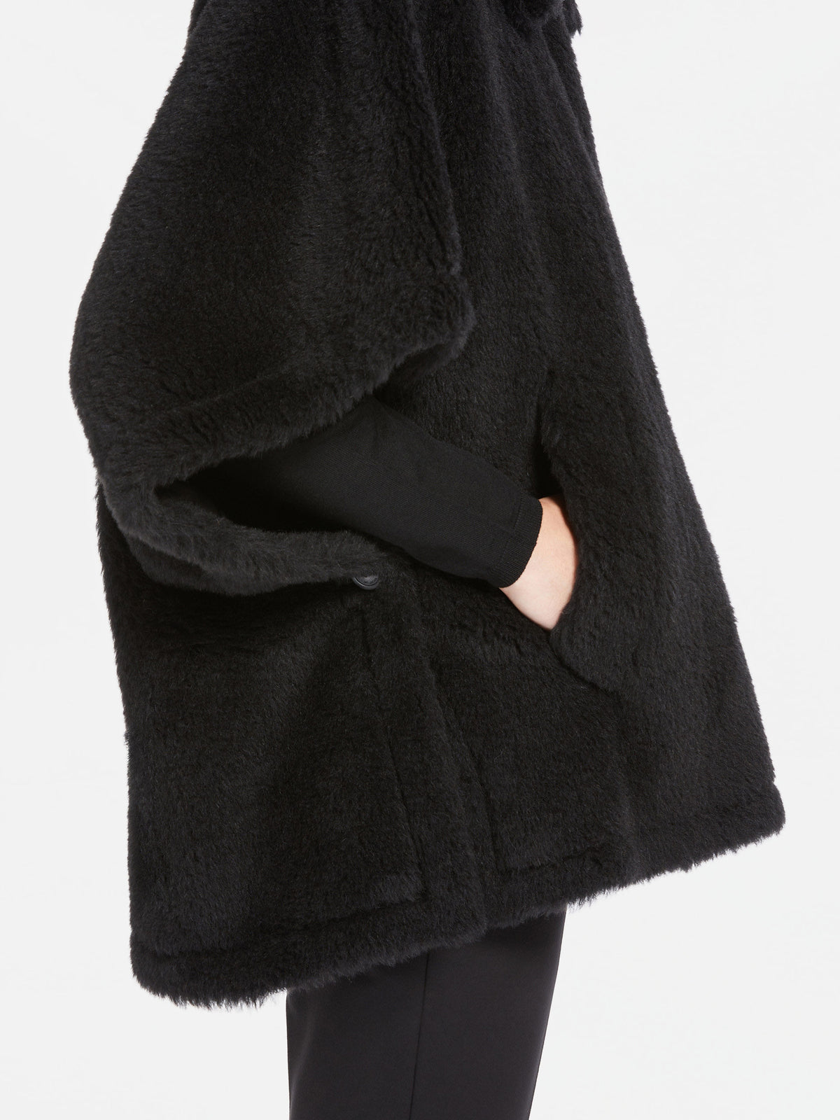 Max mara Teddy-Cape Tebe für Damen Schwarz