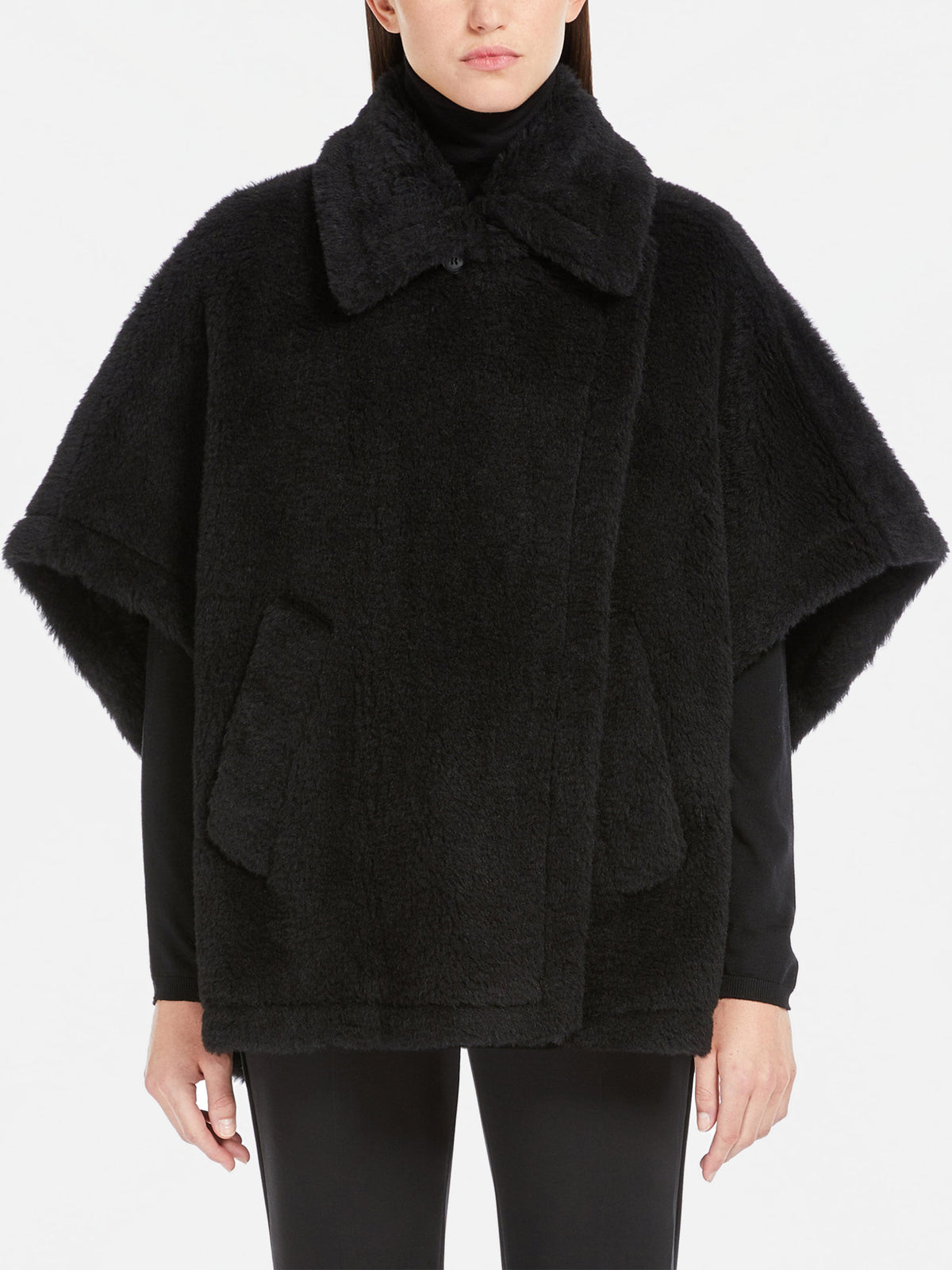 Max mara Teddy-Cape Tebe für Damen Schwarz