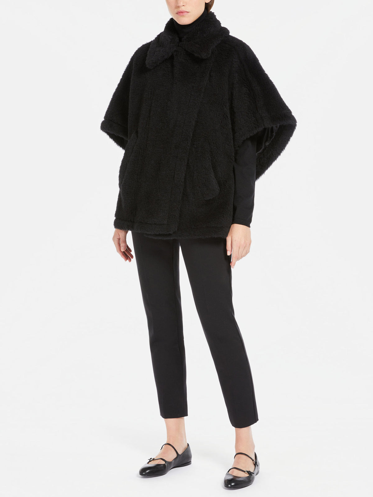 Max mara Teddy-Cape Tebe für Damen Schwarz