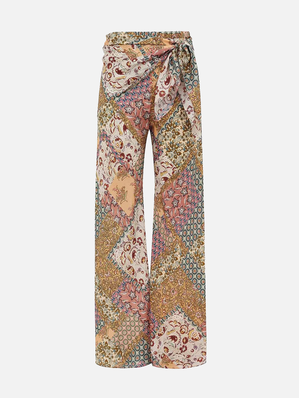 Zimmermann Seidenhose Fairlight Bias für Damen Blumen-Patchwork