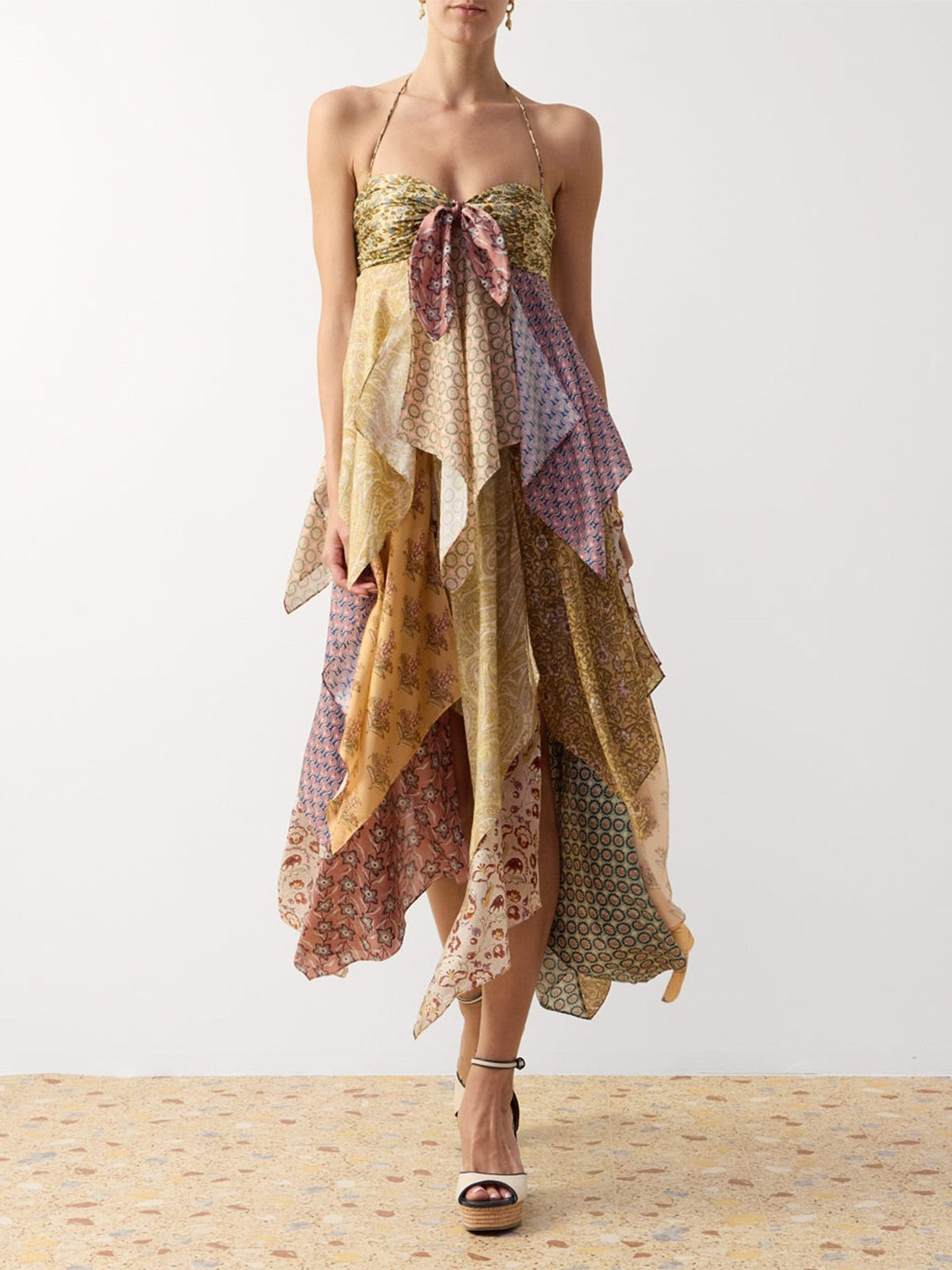 Zimmermann Halterneck-Kleid Fairlight Scarf für Damen Mehrfarbig
