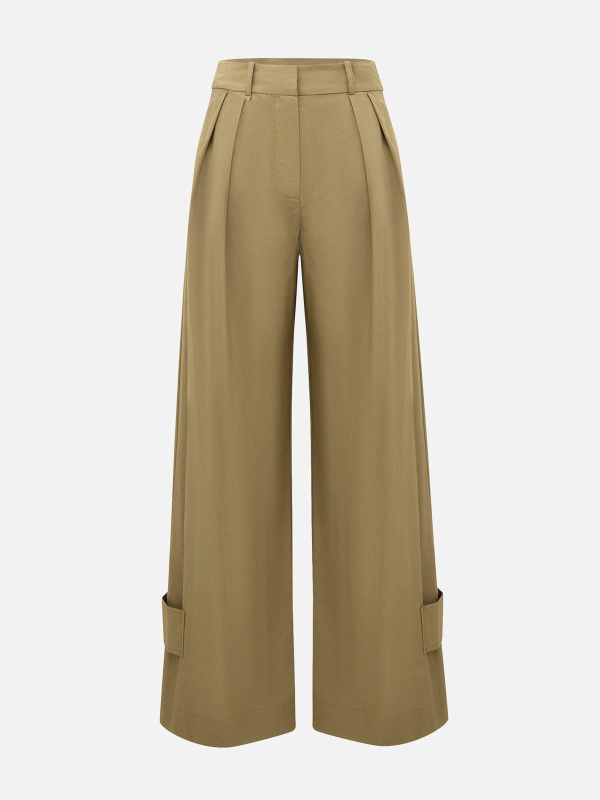 Zimmermann Hose Clash aus Popeline für Damen Khaki