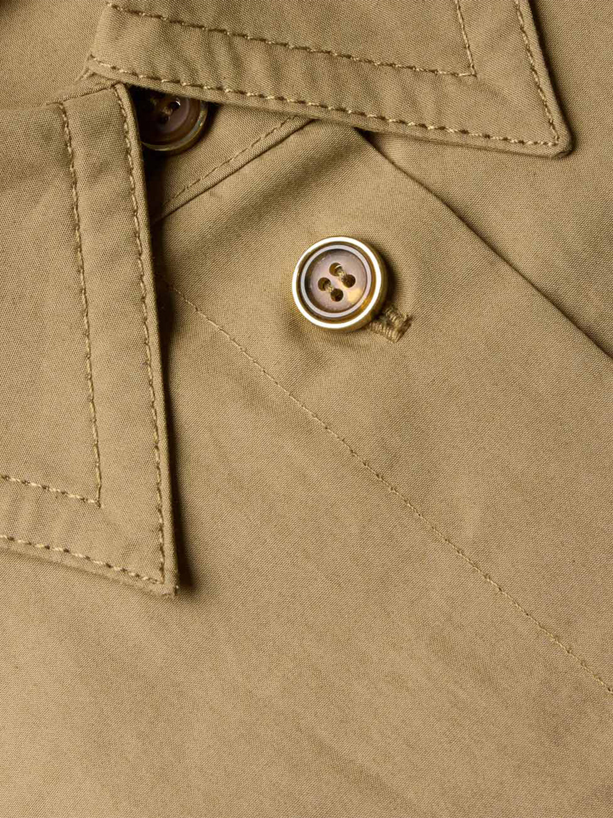 Zimmermann Hemdblusenkleid Clash aus Popeline für Damen Khaki