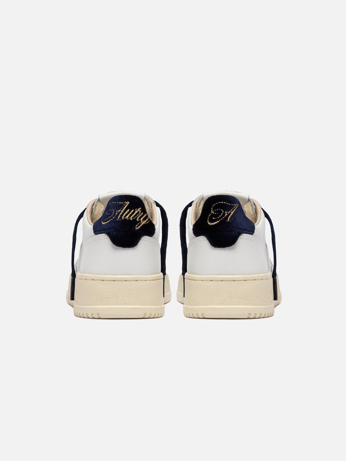 Autry Sneakers Medalist Low aus Leder für Damen Weiß/Dunkelblau
