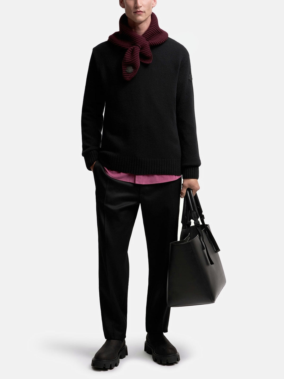 Moncler Pullover aus Wolle und Kaschmir für Herren Schwarz