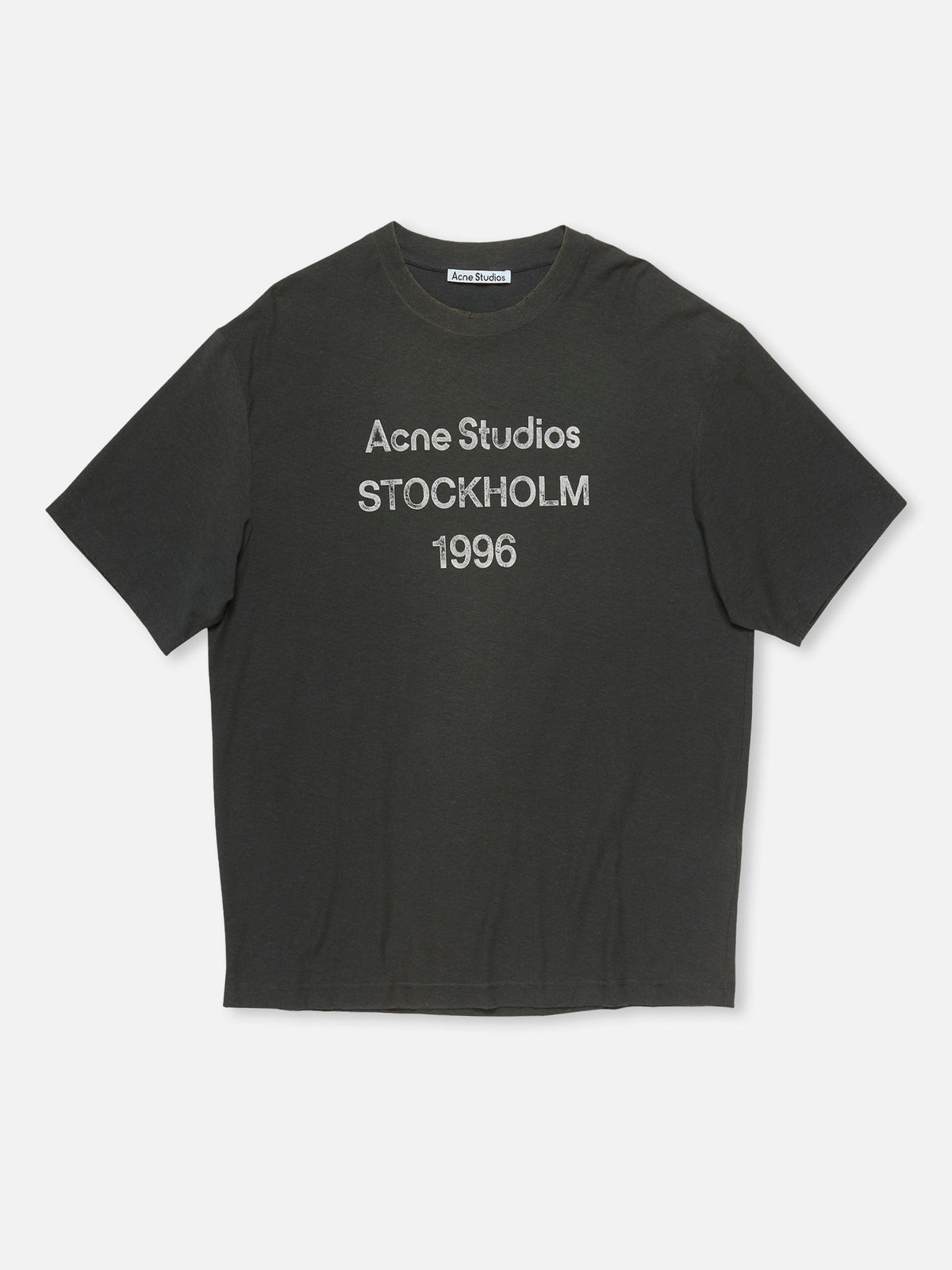 Acne Studios - 1996 Sprayed Logo T-Shirt aus Baumwolljersey Faded Black - Schwarz 1