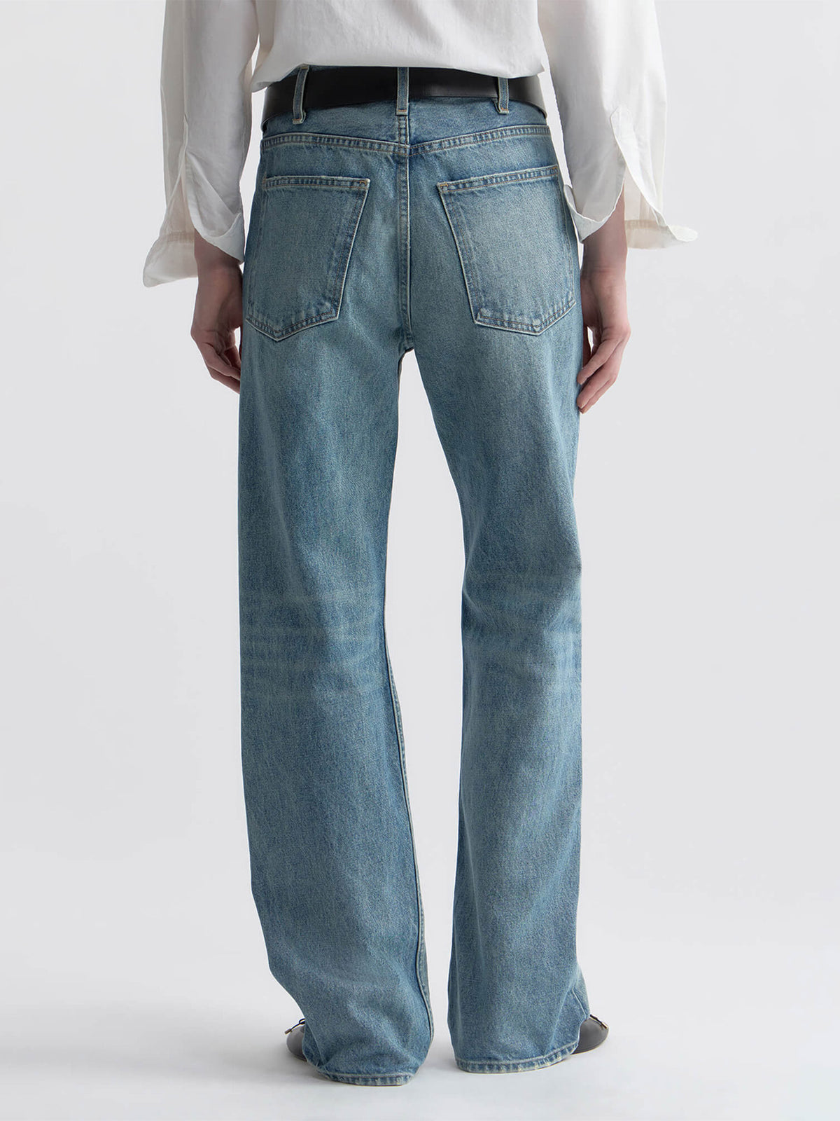Nili lotan Straight Jeans Mitchell für Damen Hellblau