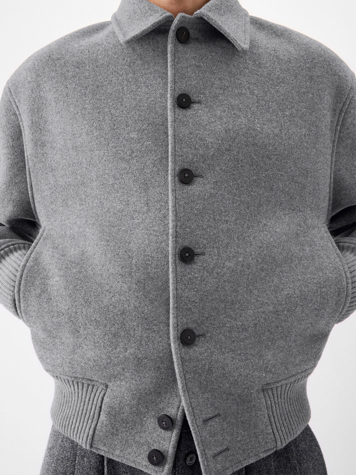 Jacquemus Woll-Bomberjacke Feltro für Herren Grau