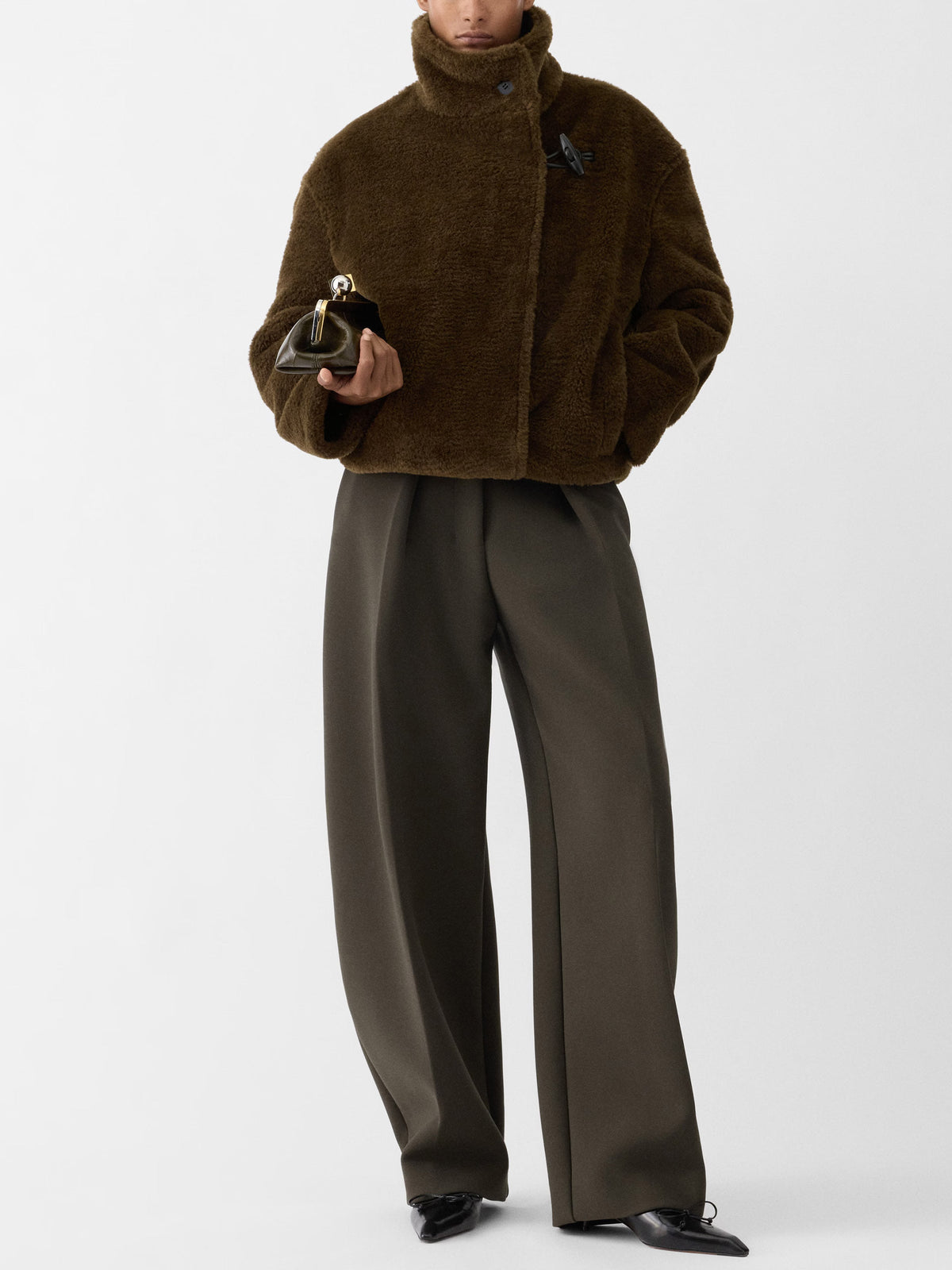 Jacquemus Kunstfelljacke Fernando für Damen Dunkles Khaki