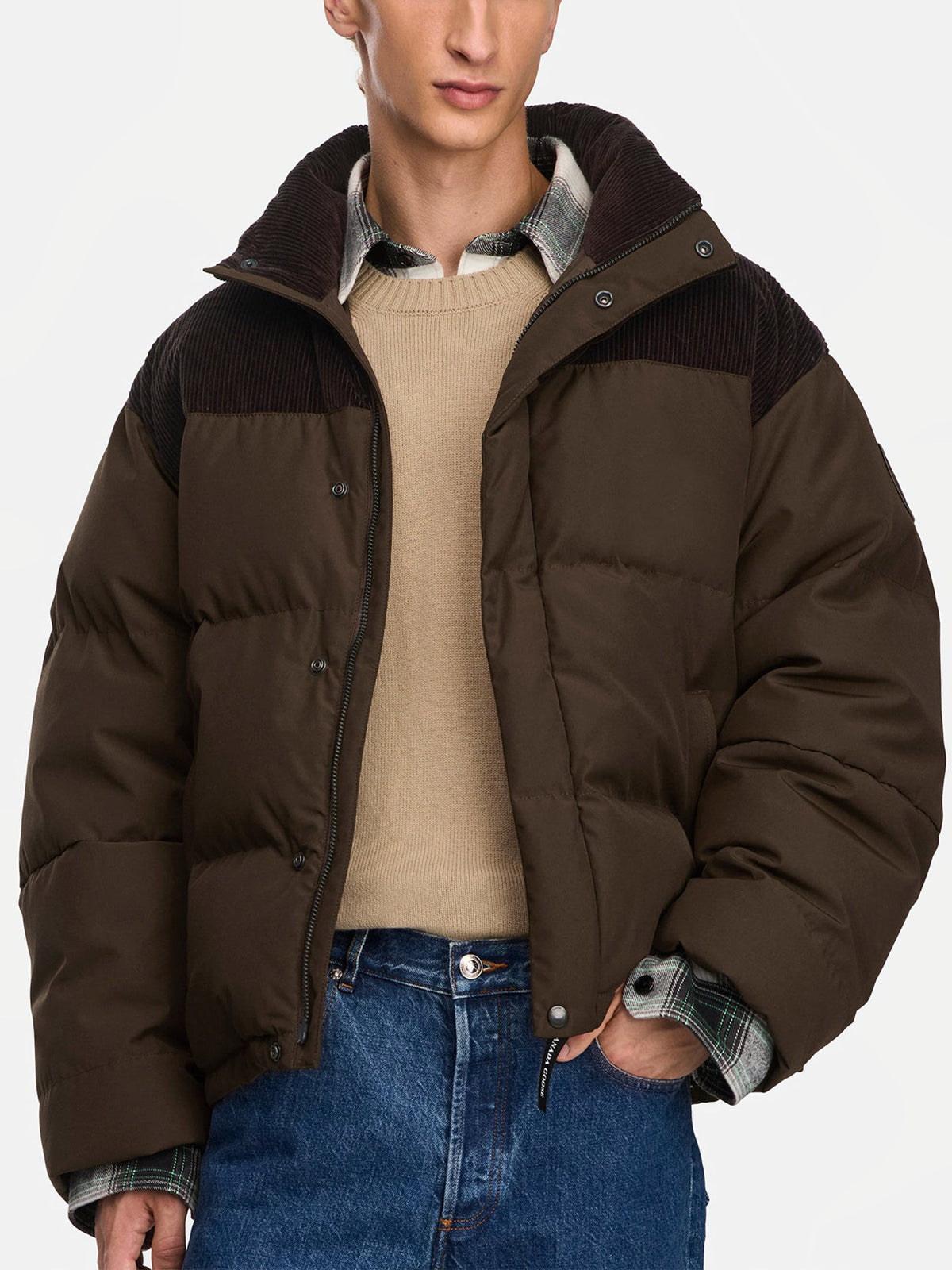 Canada goose Cord-Daunenjacke Sterling für Herren Dunkelbraun