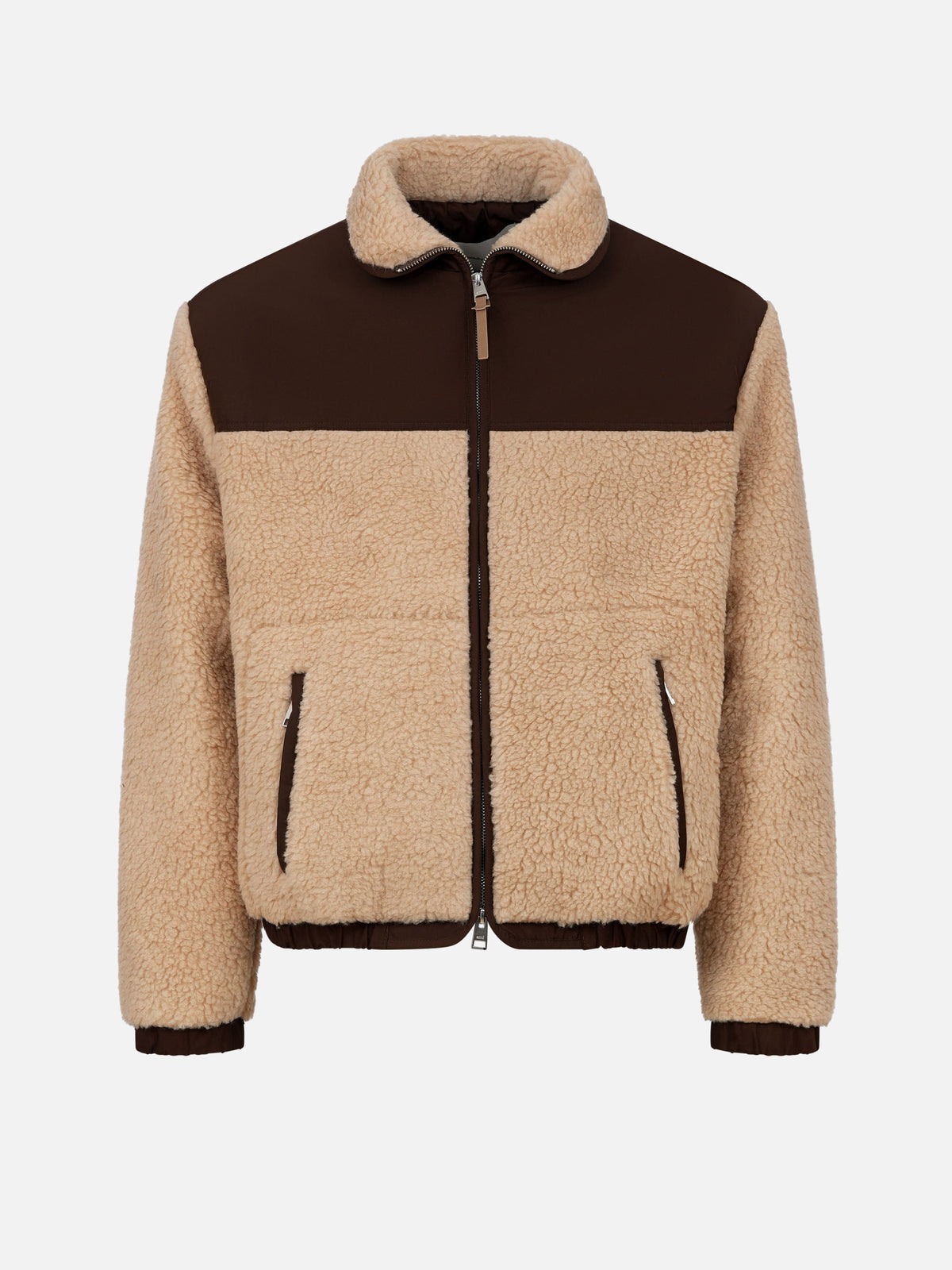 Ami paris Fleecejacke aus Wollmischung für Herren Beige/Braun